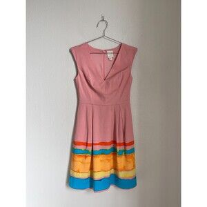 Tracy Reese Anthropologie Painterly Pleated Dress Size US 0